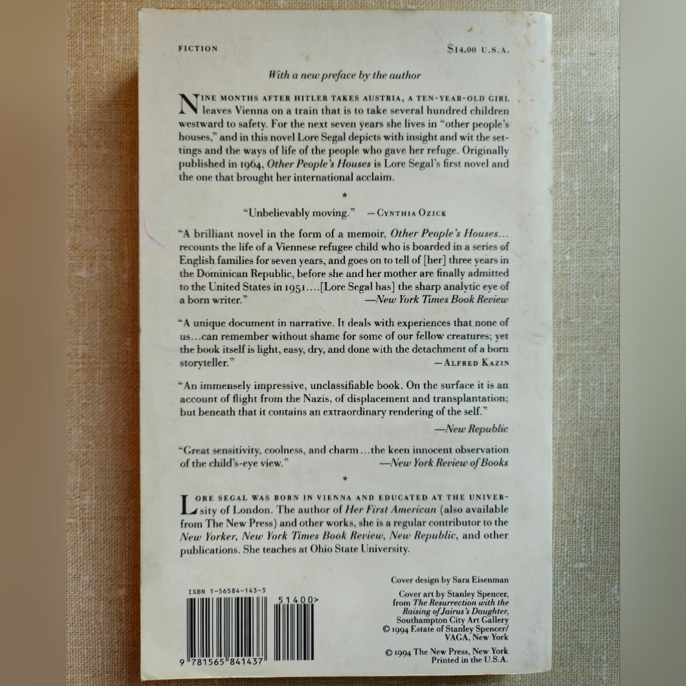 Book Other People's Houses Lore Segal Paperback - Picture 3 of 7